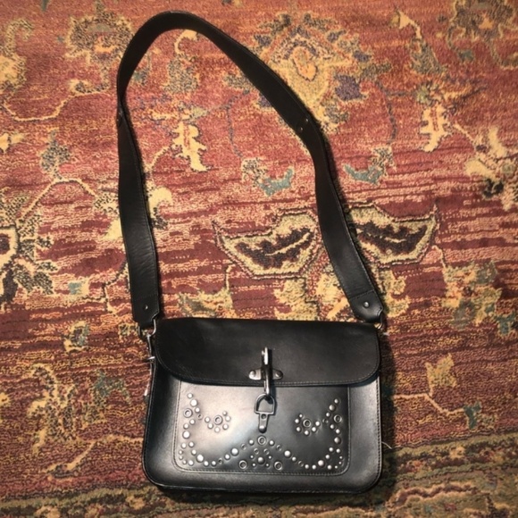 Lucky Brand Maya Black Studded Leather Bag - Picture 4 of 8